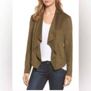 Kut by The Kluth vegan faux sued 3X taupe open jacket/blazer/coatigan
